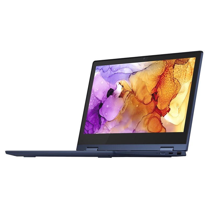 Lenovo IdeaPad Flex 3 - 11.6" HD Multi-Touch / Pentium / 4GB / 128GB (NVMe M.2 SSD) / Win 10 Home / 1YW / Arabic/English / Abyss Blue - Laptop