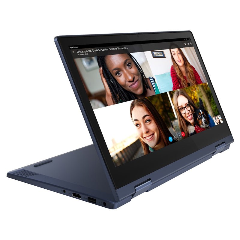 Lenovo IdeaPad Flex 3 - 11.6" HD Multi-Touch / Pentium / 4GB / 128GB (NVMe M.2 SSD) / Win 10 Home / 1YW / Arabic/English / Abyss Blue - Laptop