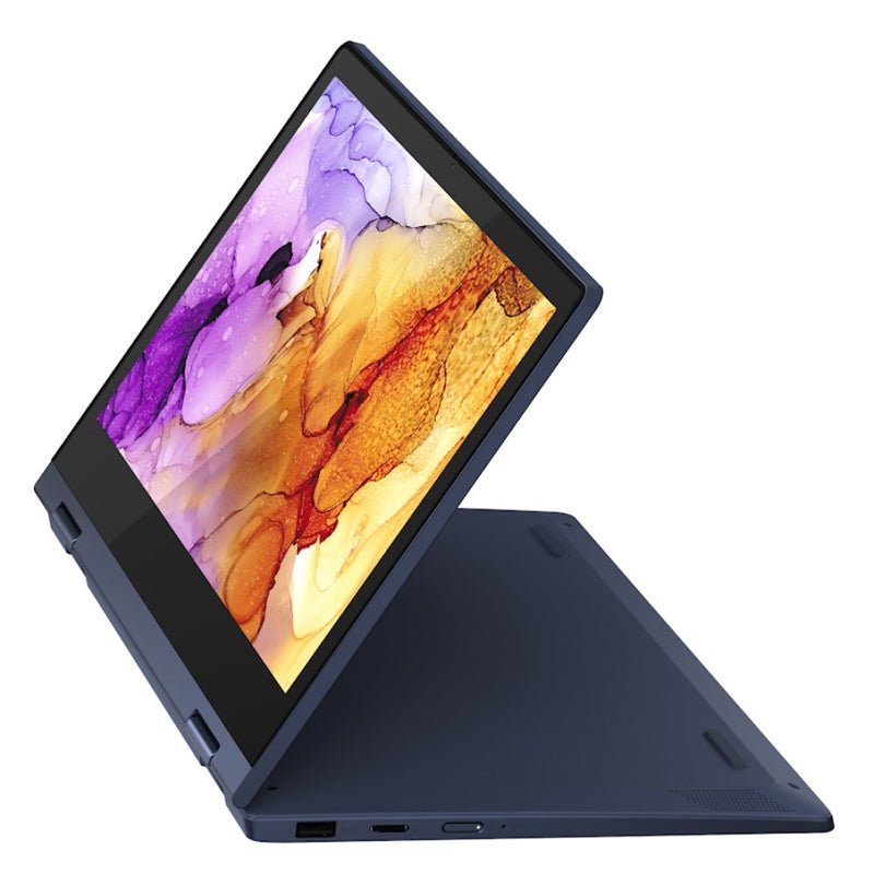 Lenovo IdeaPad Flex 3 - 11.6" HD Multi-Touch / Pentium / 4GB / 128GB (NVMe M.2 SSD) / Win 10 Home / 1YW / Arabic/English / Abyss Blue - Laptop