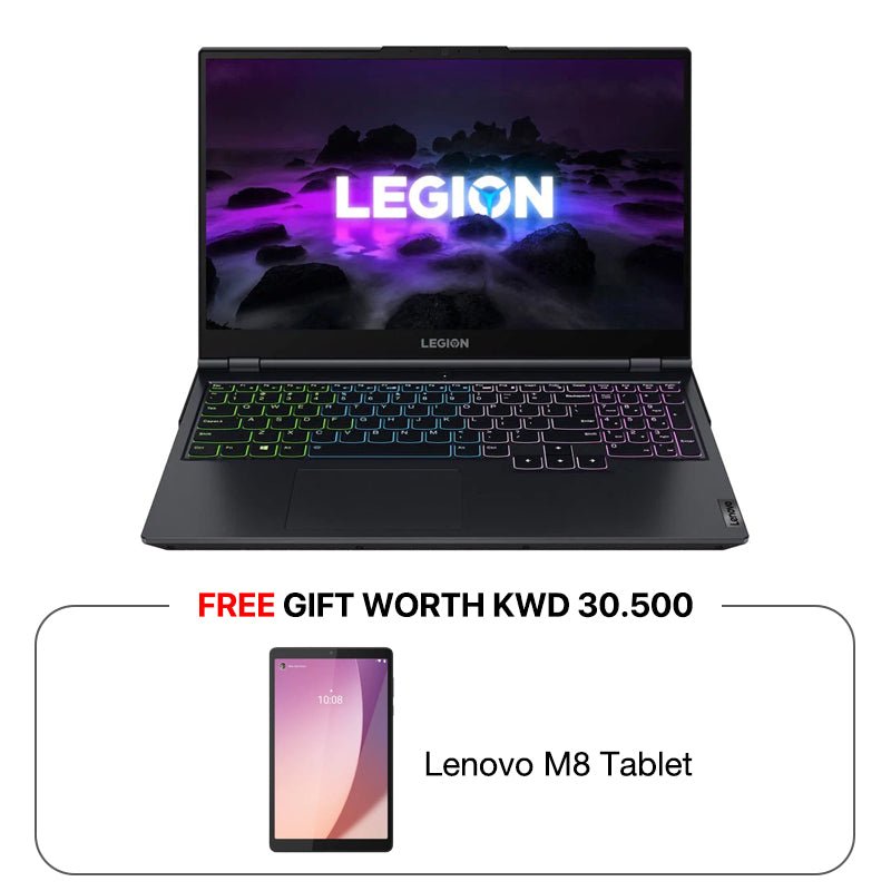 Lenovo Legion 5 - 15.6" FHD / i7 / 16GB / 1TB (NVMe M.2 SSD) / 4GB VGA RTX 3050 / Win 11 Home / 1YW / Arabic/English - Laptop