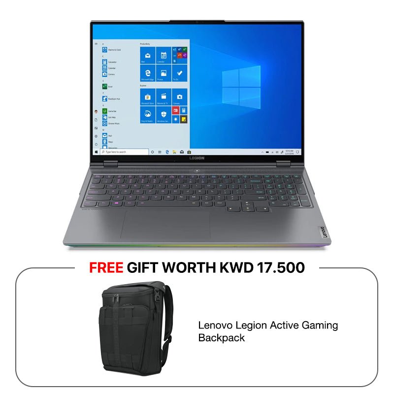 Lenovo Legion 7 - 16.0" WQXGA / i9 / 64GB / 2 x 500GB (NVMe M.2 SSD) / 16GB VGA / Win 10 Pro / 1YW - Laptop