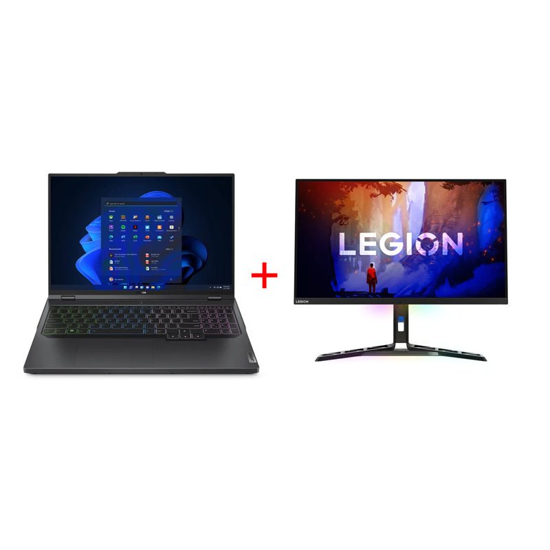 Lenovo Legion Pro 5 Gen 8 - 16.0" WQXGA / i9 / 16GB / 512GB (NVMe M.2 SSD) / 6GB VGA RTX 4050 / Win 11 Pro / 1YW / Arabic/English / Onyx Grey - Laptop + Lenovo Legion Y32p-30 4K UHD Gaming Monitor - Bundle Offer