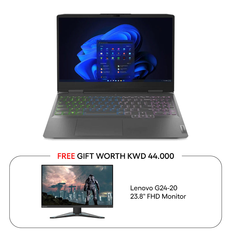 Lenovo LOQ Gen 8 - 15.6" FHD / i5 / 16GB / 1TB (NVMe M.2 SSD) / 4GB VGA RTX 2050 / Win 11 Home / 1YW / Arabic/English / Storm Grey - Laptop