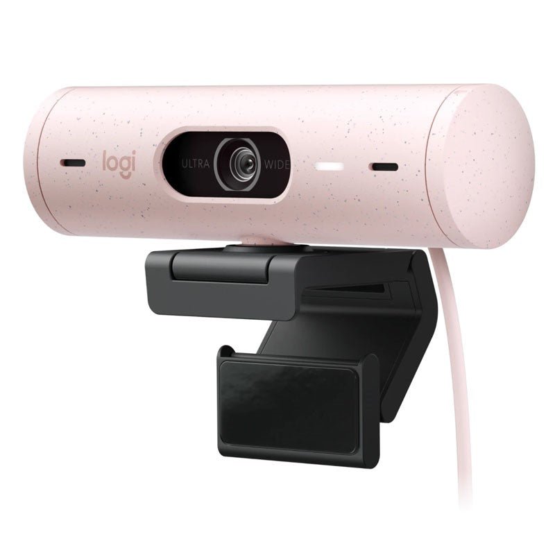 كاميرا ويب Logitech Brio 500 HD - 60 إطارًا في الثانية / USB-C / سلكية / وردي