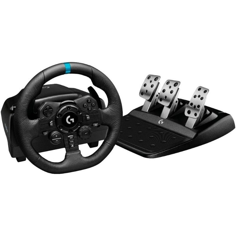 لوجيتيك G923 عجلة سباق القوة الدافعة - PS5 / PS4 & جهاز كمبيوتر / أسود