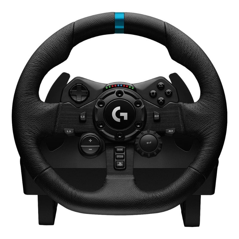 لوجيتيك G923 عجلة سباق القوة الدافعة - PS5 / PS4 & جهاز كمبيوتر / أسود
