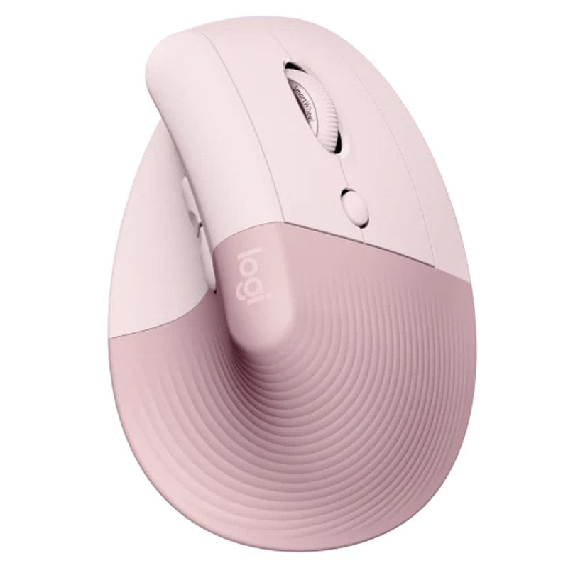 Logitech Lift Vertical Ergonomic Wireless & Blutooth Mouse - Rose