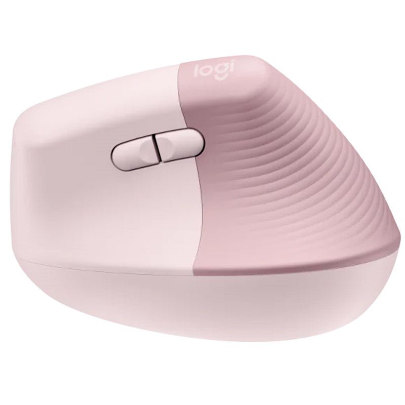 Logitech Lift Vertical Ergonomic Wireless & Blutooth Mouse - Rose