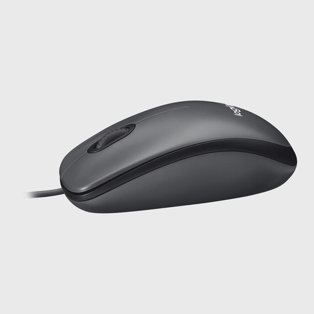 Logitech M100 USB Wired Mouse - Black