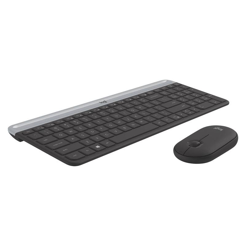 Logitech MK470 Slim Wireless Combo - 2.40GHz / Up to 10m / Nano USB Wireless Receiver / Graphite - Keyboard & Mouse Combo