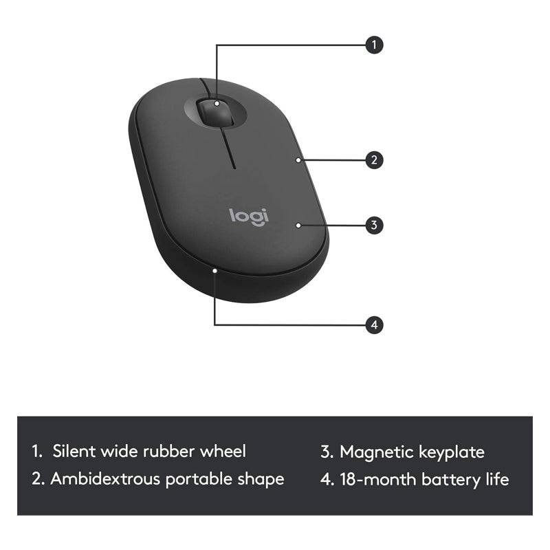 Logitech MK470 Slim Wireless Combo - 2.40GHz / Up to 10m / Nano USB Wireless Receiver / Graphite - Keyboard & Mouse Combo