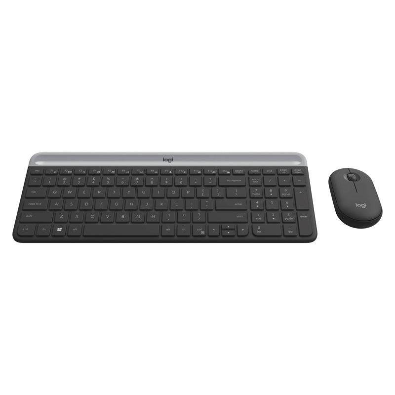 Logitech MK470 Slim Wireless Combo - 2.40GHz / Up to 10m / Nano USB Wireless Receiver / Graphite - Keyboard & Mouse Combo