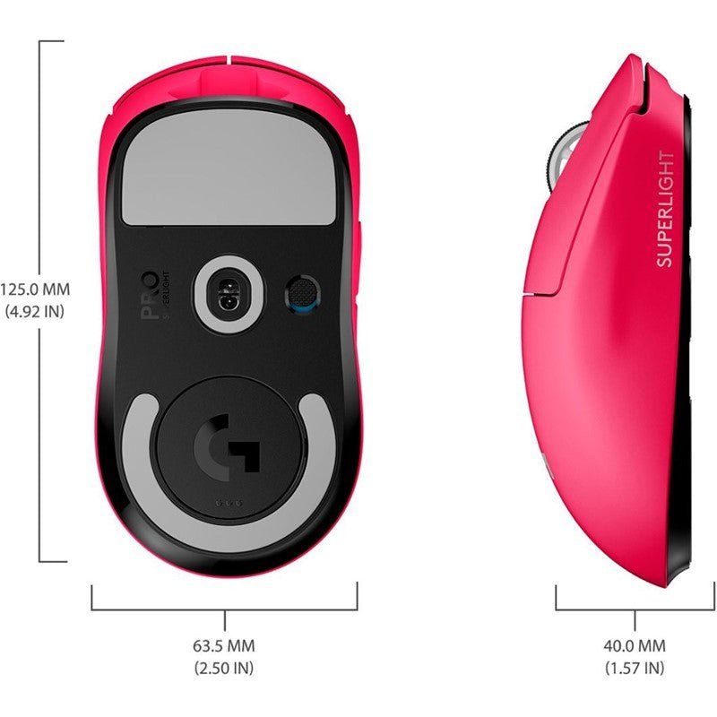 Logitech PRO X SUPERLIGHT Wireless Gaming Mouse - Magenta