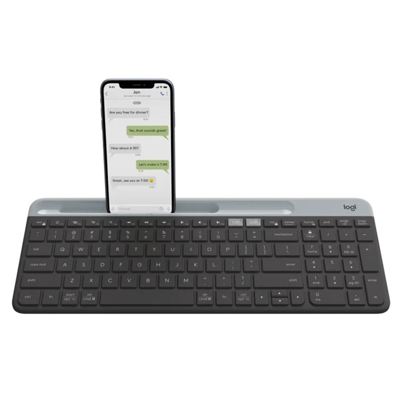 Logitech Slim Multi-Device Wireless Keyboard K580 - Graphite - Ara (101)