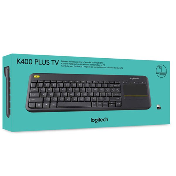 Logitech Wireless Keyboard K400 Plus with Touchpad for Smart TV & PC