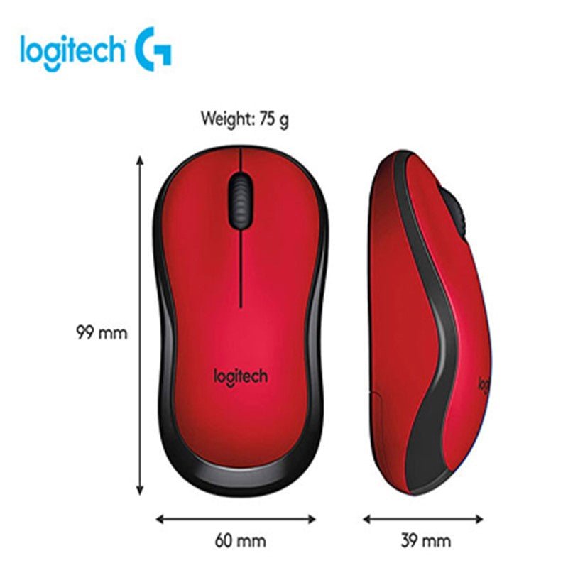 Logitech Wireless Mouse M220 SILENT - Red