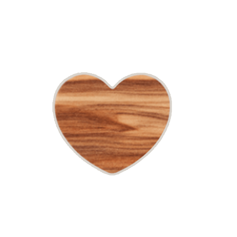 Man & Wood Smart Tok Heart Shape - Cappuccino (Heart)