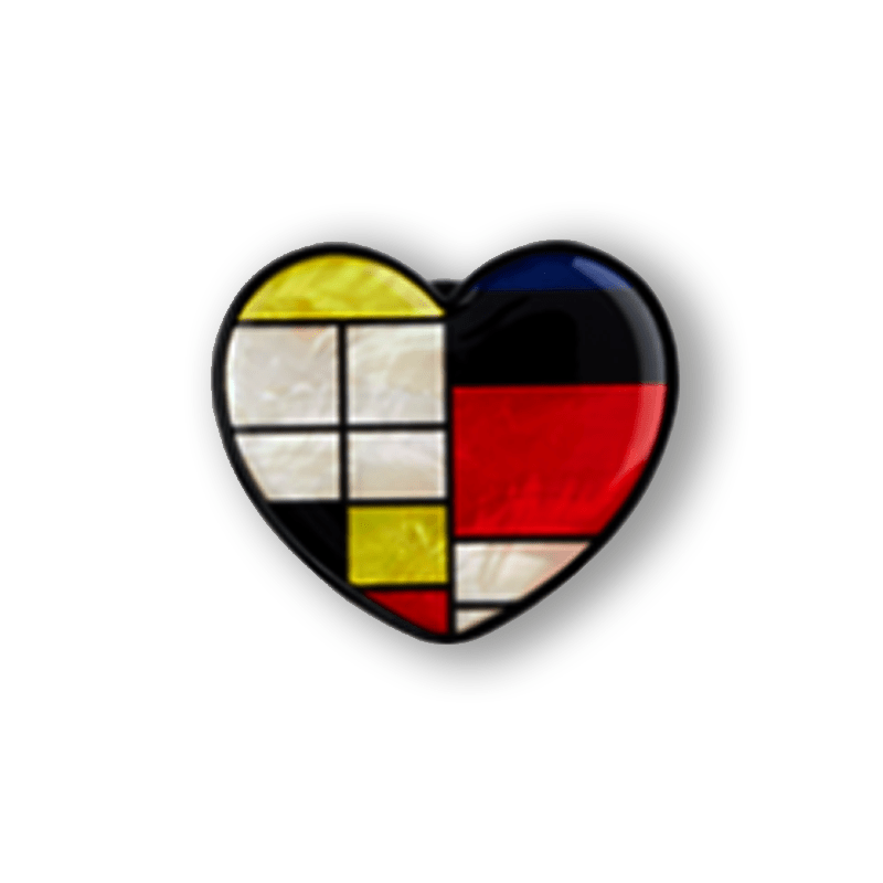 Man & Wood Smart Tok Heart Shape - Mondrian (Heart)
