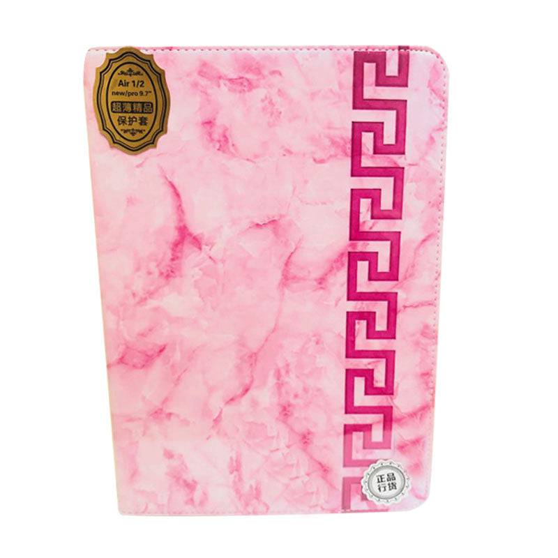 Marble Print Apple Flip Cover - iPad Mini 1 / 2 / 3 / 4 / Dark Pink