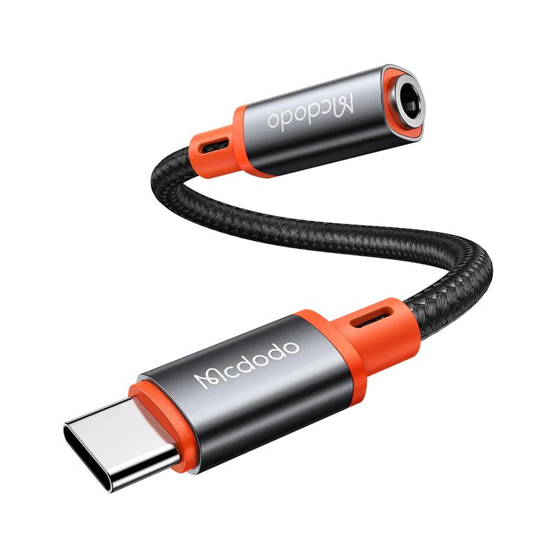  ماكدودو كاسل محول منفذ سلسلة - 0.11 متر / USB-C إلى 3.5 ملم / أسود