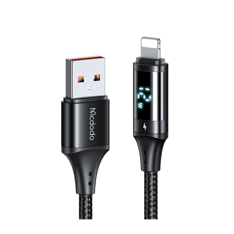 Mcdodo Digital Pro Fast Charge Data Cable - 1.2 Meters / Lightning / Black