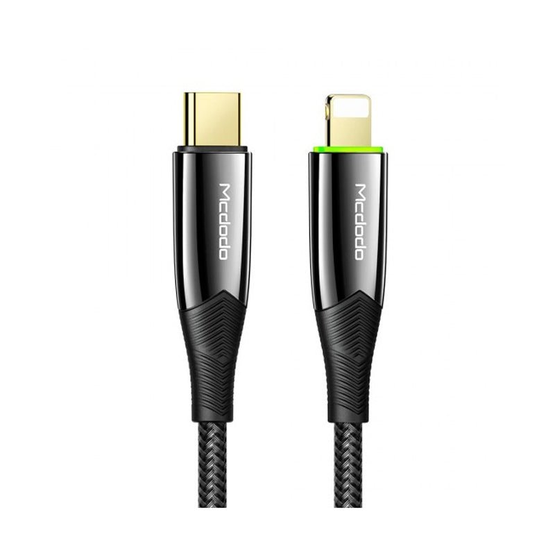 Mcdodo LED Auto Power Off PD Cable - Lightning To USB-C / Black