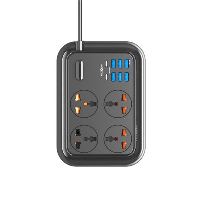 MOXOM 4 Anti-Static Power Socket - 4 Socket / USB-C / Black