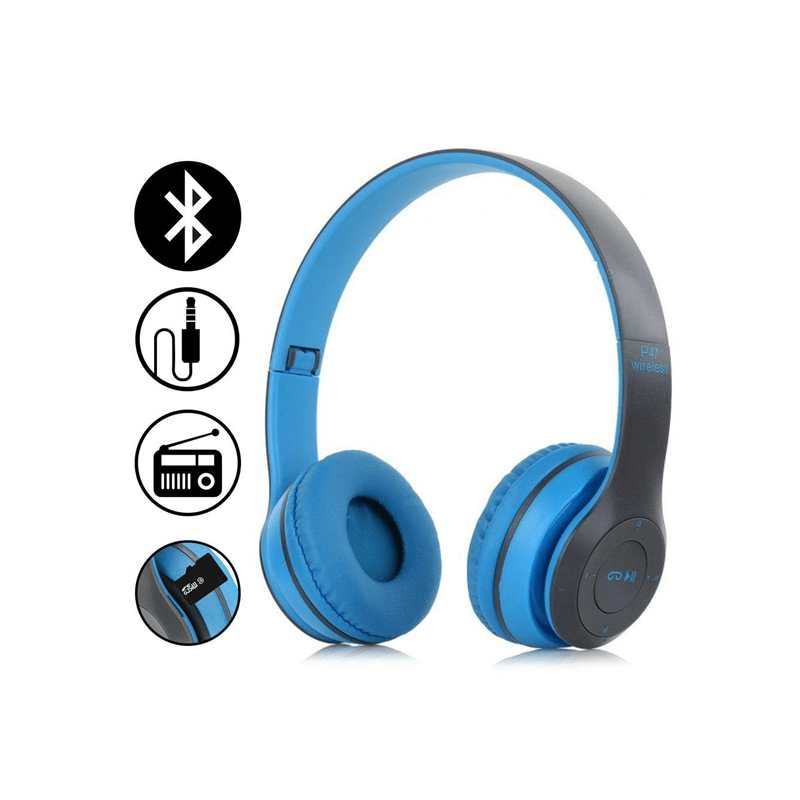 P47 Wireless Headphone - Bluetooth 4.2 / Wireless / Blue - Bundle Offer