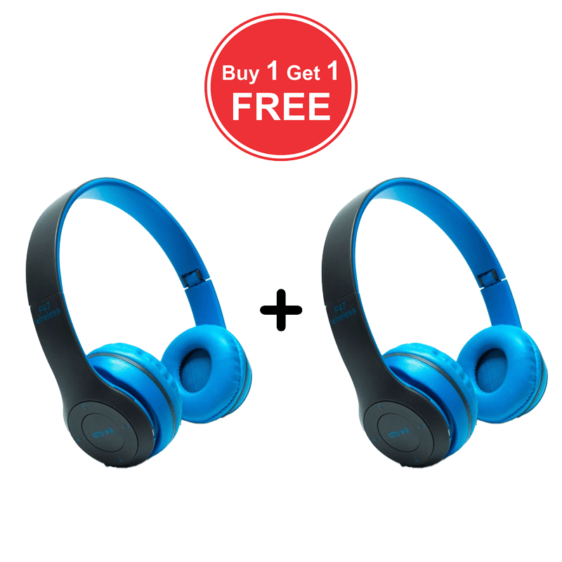 P47 Wireless Headphone - Bluetooth 4.2 / Wireless / Blue - Bundle Offer