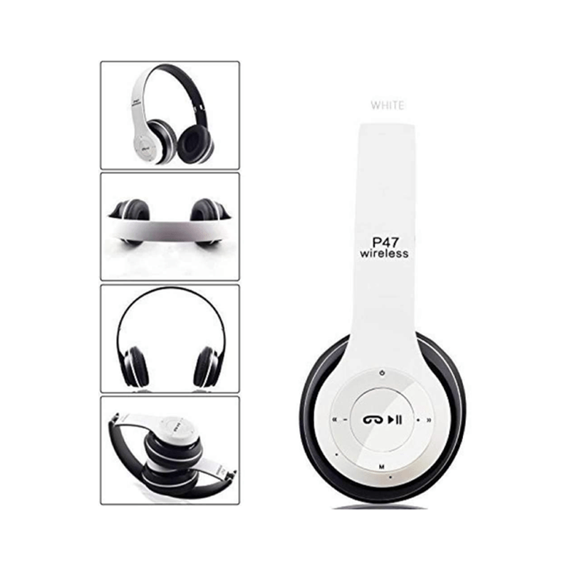 P47 Wireless Headphone - Bluetooth 4.2 / Wireless / White - Bundle Offer