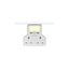 بورودو مقبس متعدد الوظائف وضوء ليلي مع علبة هاتف وجهاز لوحي - 3 مقابس / أبيض