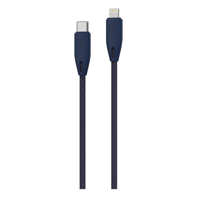 Powerology Braided - USB-C to Lightning Cable / 4ft / Blue