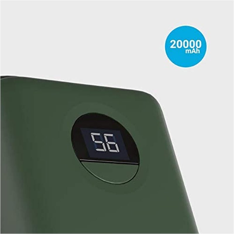 Powerology Compact Power Bank - 20000mAh / Green