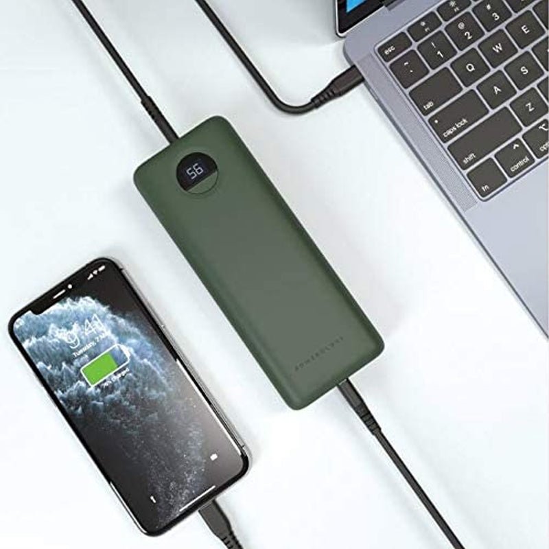 Powerology Compact Power Bank - 20000mAh / Green