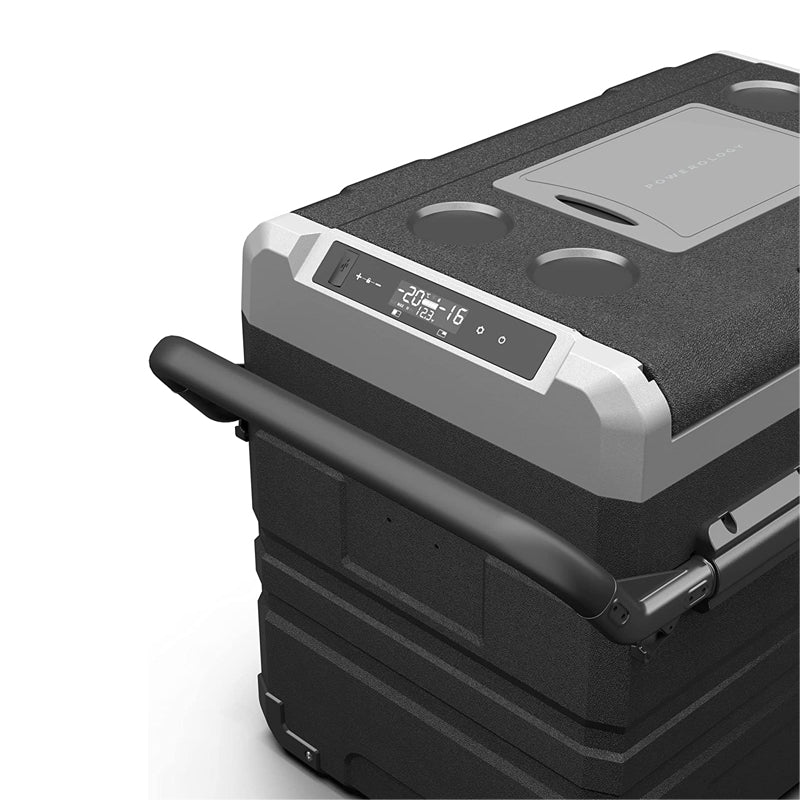 Powerology Smart Portable Fridge With Detachable Wheels - 15600mAh / Black