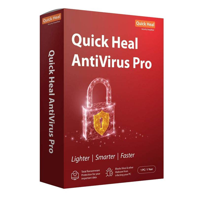 Quick Heal AntiVirus Pro - 1 PC / 1 Year / DVD - Software Solutions