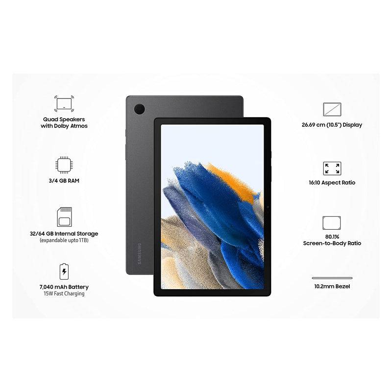 Samsung Galaxy Tab A8 - 10.5" TFT / 4GB / 64GB / WiFi / Cellular / Grey - Tablet
