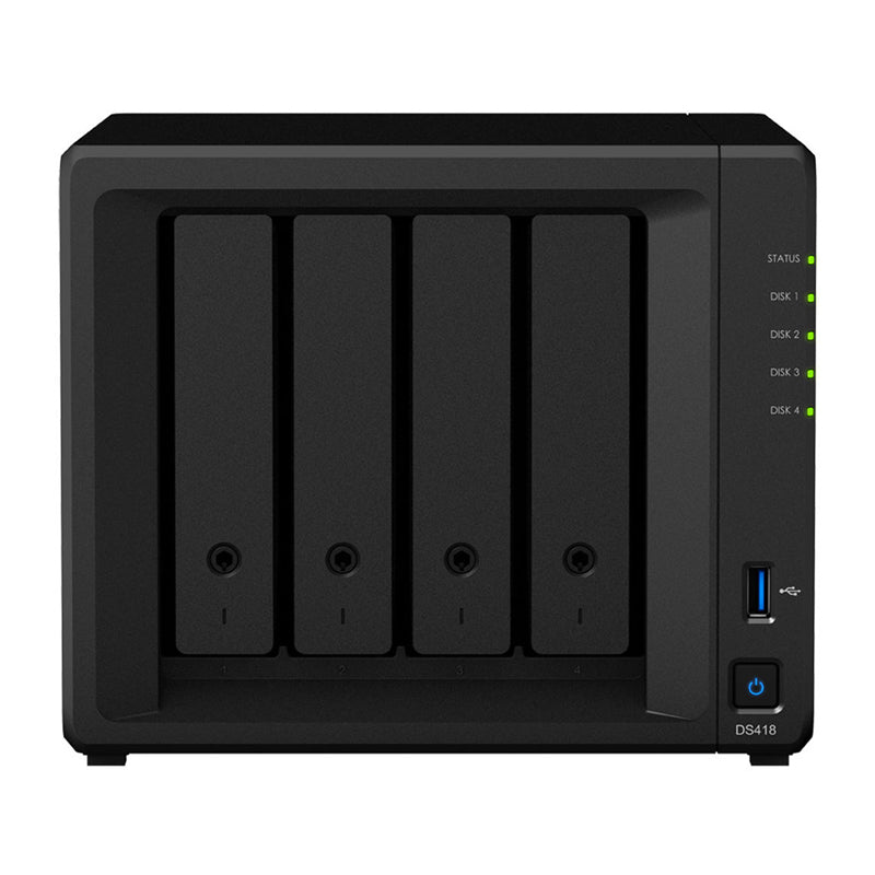 Synology DiskStation DS418 - 16TB / 2x 8TB / SATA / 4-Bays / USB / LAN / Desktop