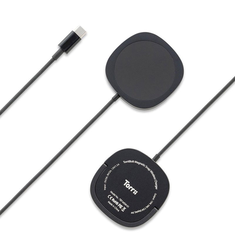 Torrii Bolt Magnetic Snap Wireless Charger - 15W / Black