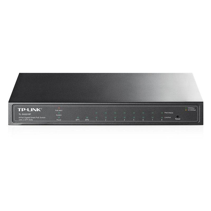 TP-Link TL-SG2210P 8-Port Gigabit Smart PoE Switch - 8 Ports / SFP Slots - Switch