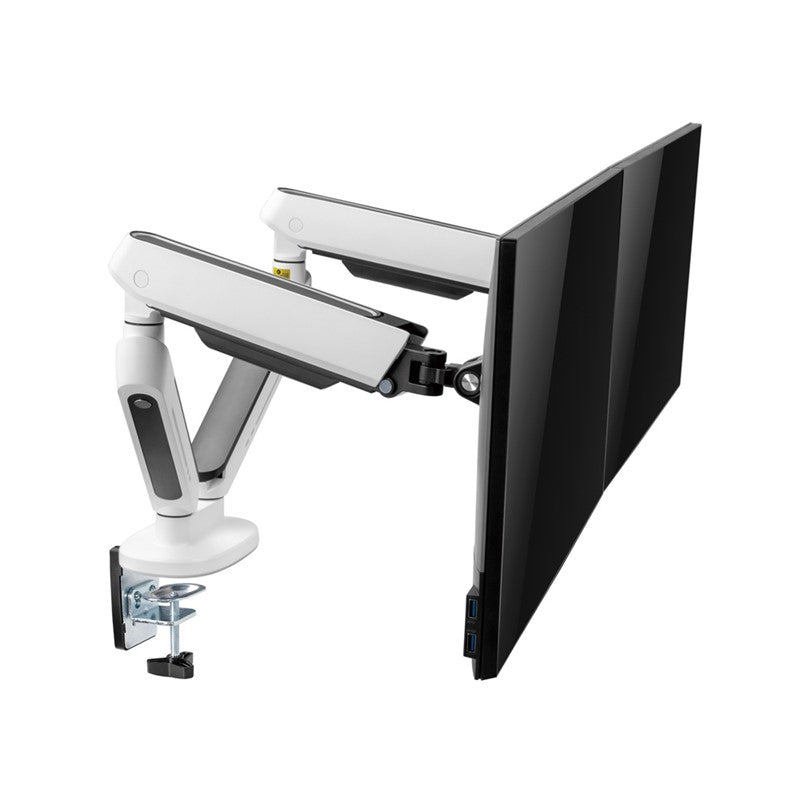 Twisted Minds Dual Monitor Arm Stand - 17"-32" Inch / 477mm / RGB / White