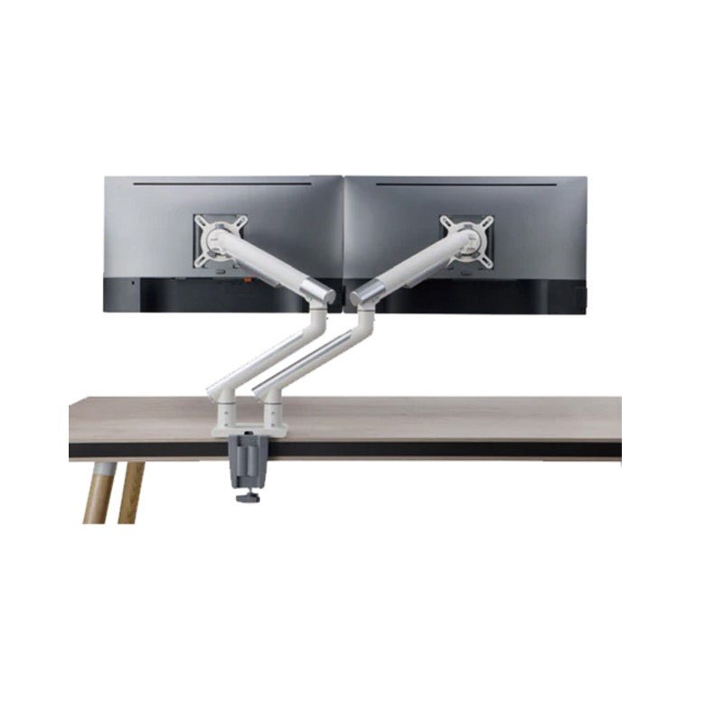 Twisted Minds Dual Monitor Premium Slim Aluminum Spring Monitor Arm - 17"-32" Inch / 479mm / Fine Texture White
