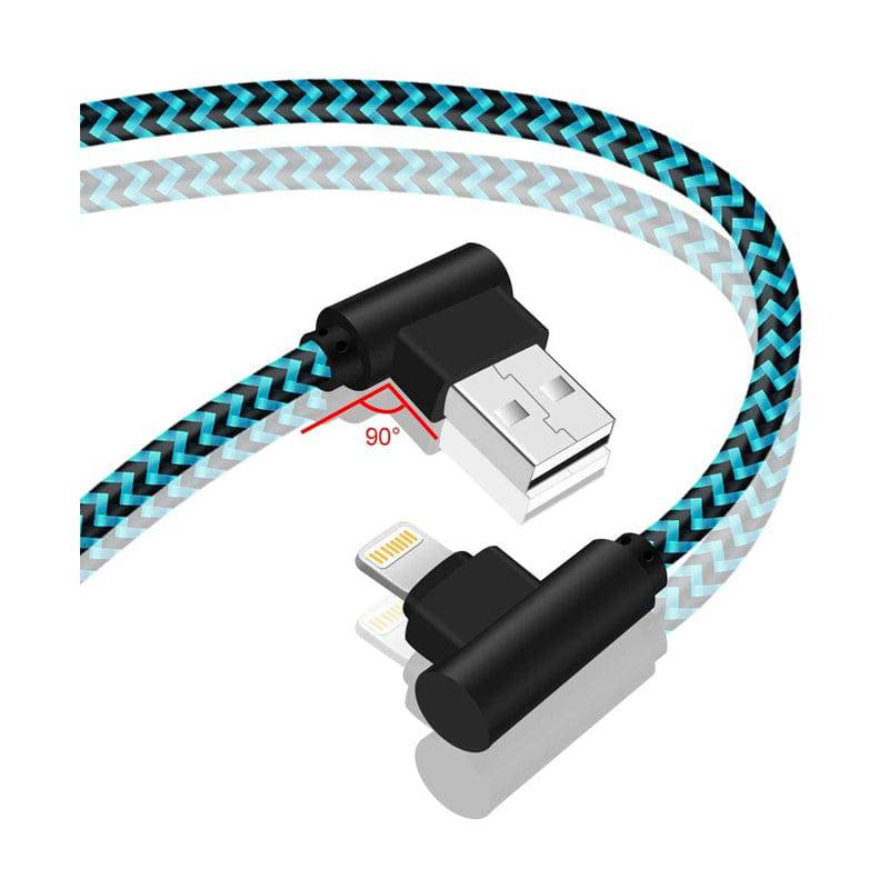 USB A to Lightning Charging Cable - Lightning / Blue / Pack of 3 - Cable