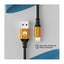 USB A to Lightning Charging Cable - Lightning / Gold / Pack of 3 - Cable