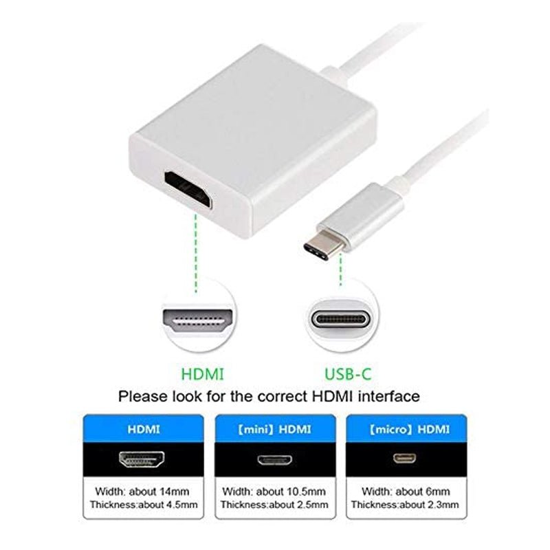 USB-C to HDMI Adapter - USB-C / HDMI / External Video Adapter / White