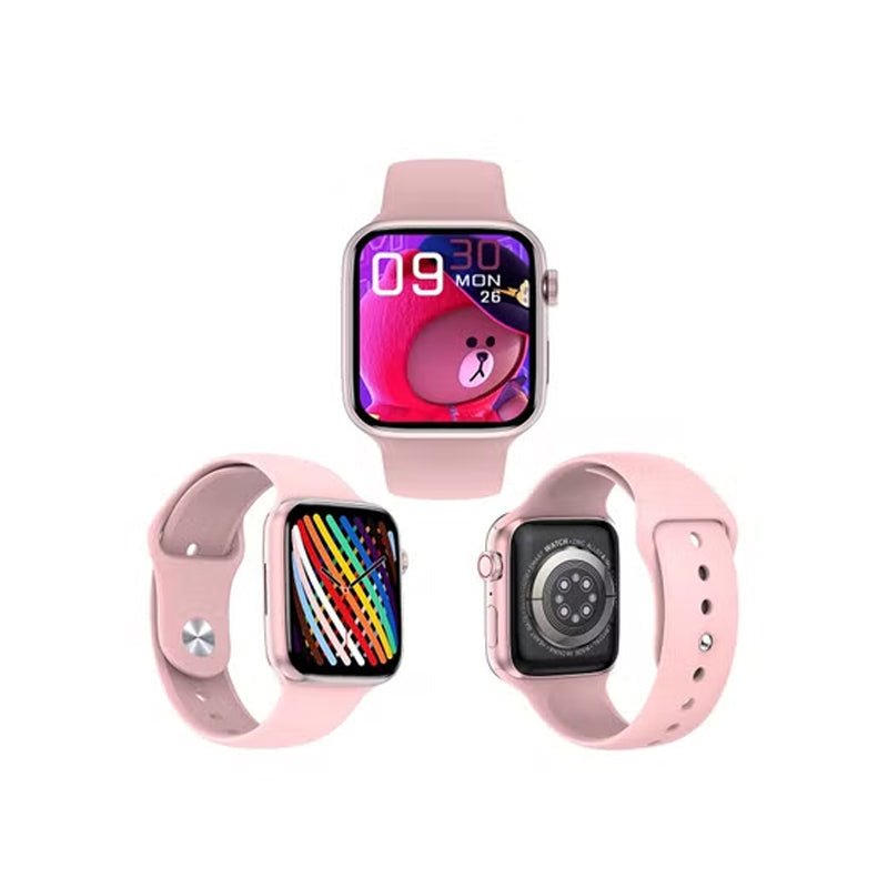 V52 Square SmartWatch - 45mm / Bluetooth 5.2 / Pink