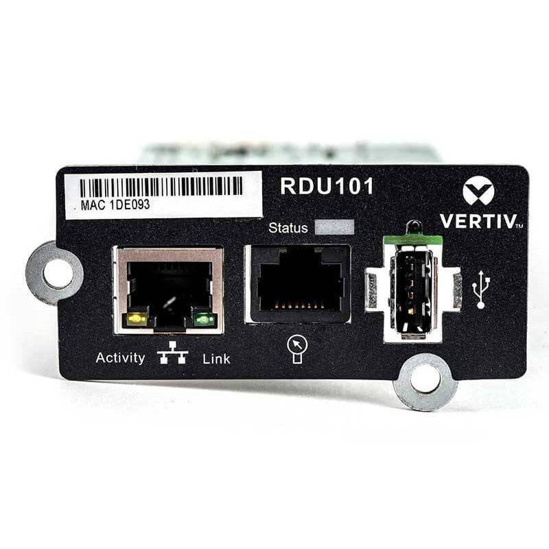 بطاقة الاتصالات Vertiv Liebert Intellislot - USB / RJ-45 (LAN) / سلكي / أسود