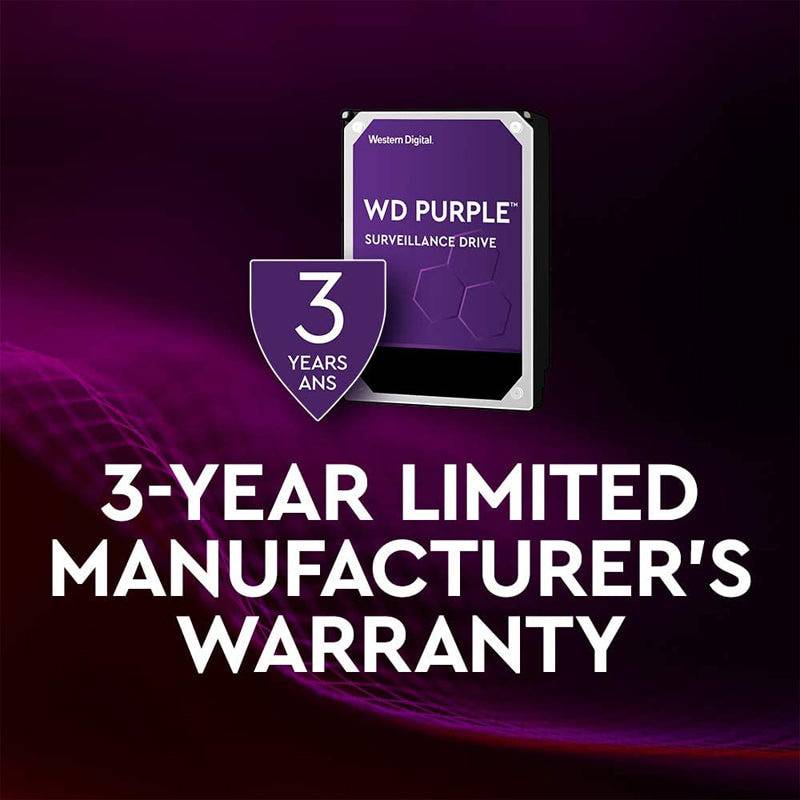 WD Purple Surveillance Hard Drive - 12TB / 3.5-inch / SATA / 256MB Buffer