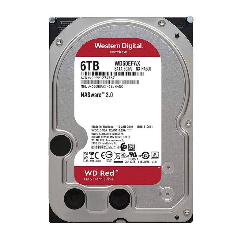 WD Red Internal Drive - 6TB / 3.5-inch / SATA-III / 256MB Buffer