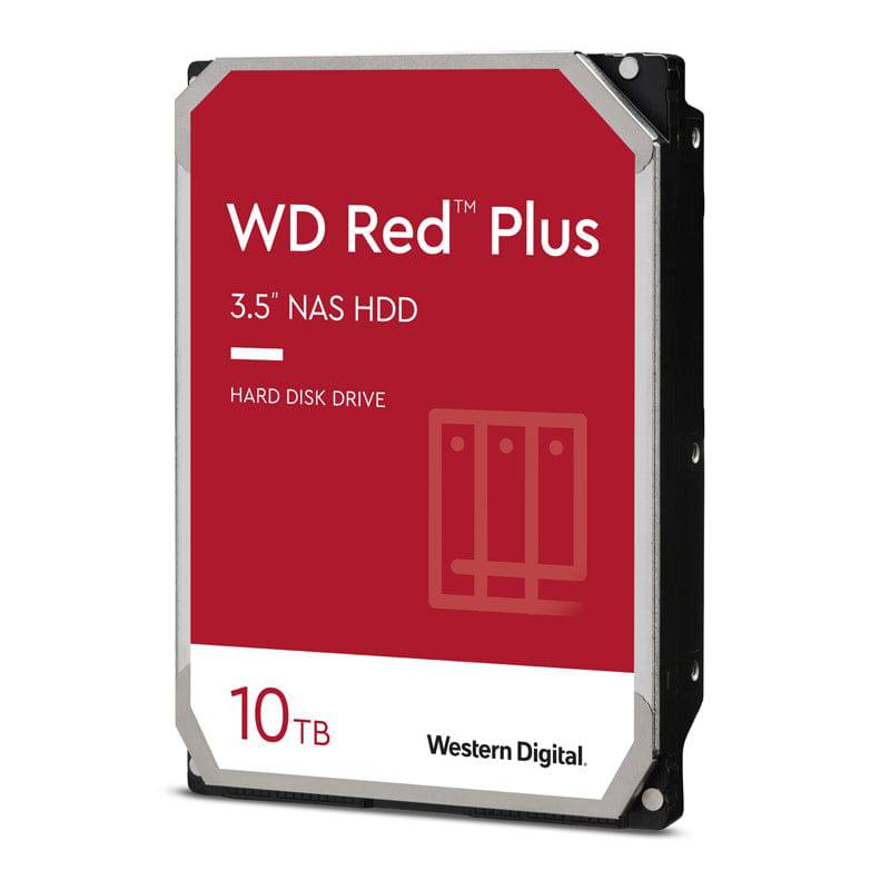 WD Red Plus Internal Drive - 10TB / 3.5-inch / SATA-III / 7200 RPM / 256MB Buffer